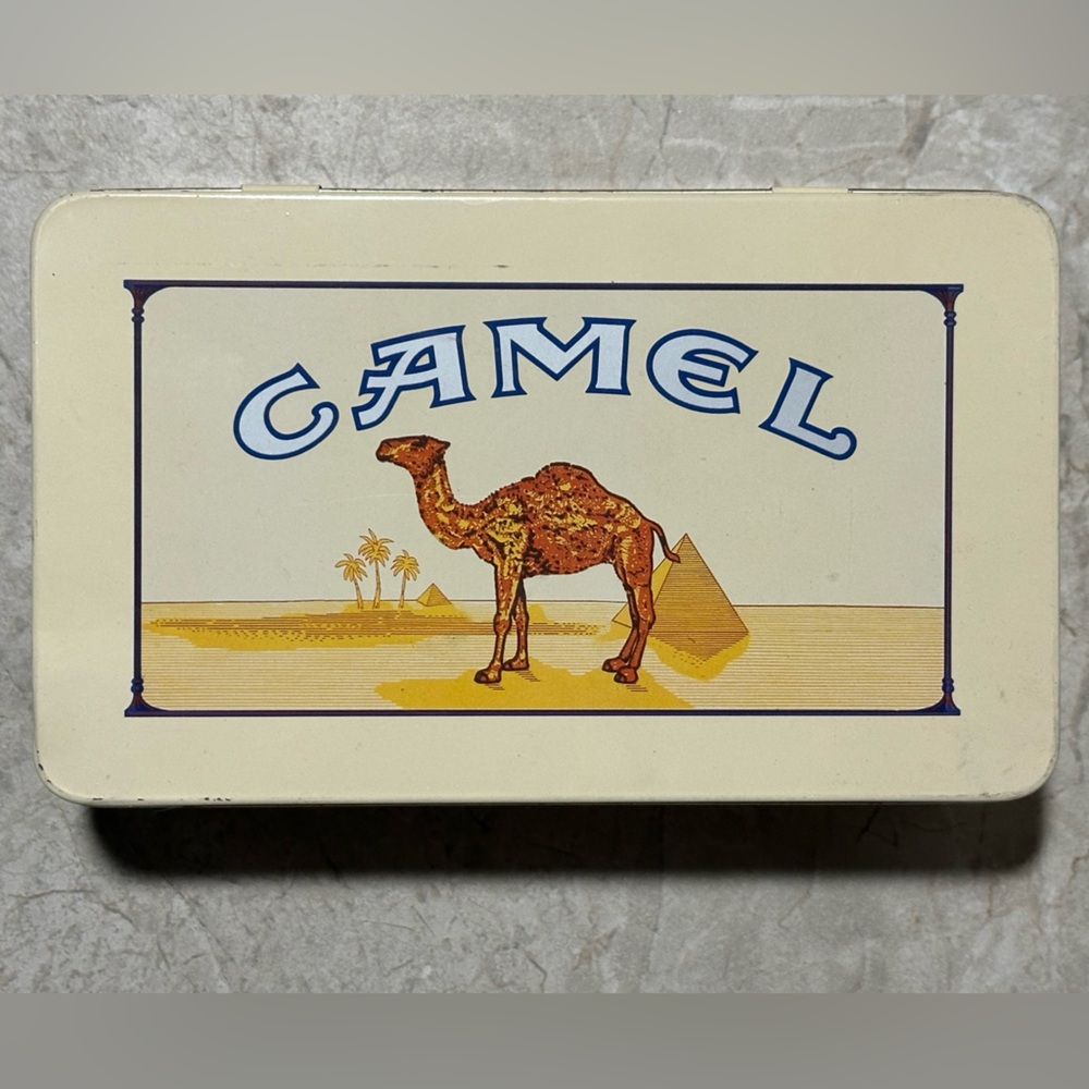 Vintage Camel Lights Tin with matchbooks Joe Camel